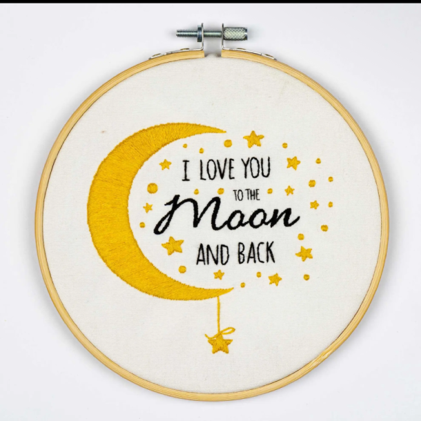 Love you to the moon - Broderikit