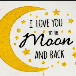 Love you to the moon - Broderikit