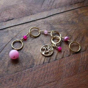 PINK strikkefisk m. 4 ringe